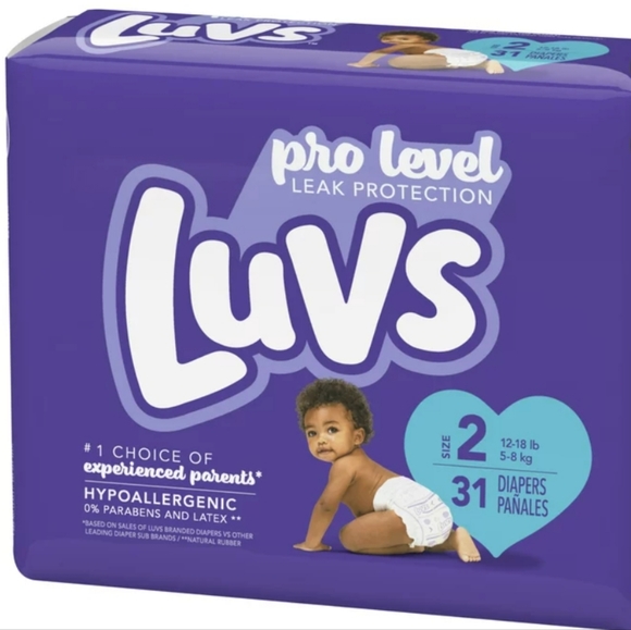 !❗️⬆️Luvs Pro Level Leak Protection Diapers, Size 2, 108 Count - Picture 1 of 7